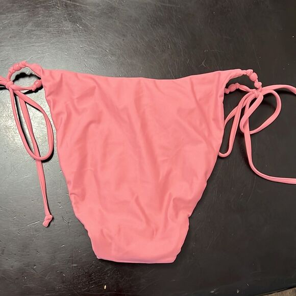 J. Crew NEW curved waist cheeky string bikini bottoms tea rose pink bubblegum - Picture 10 of 10